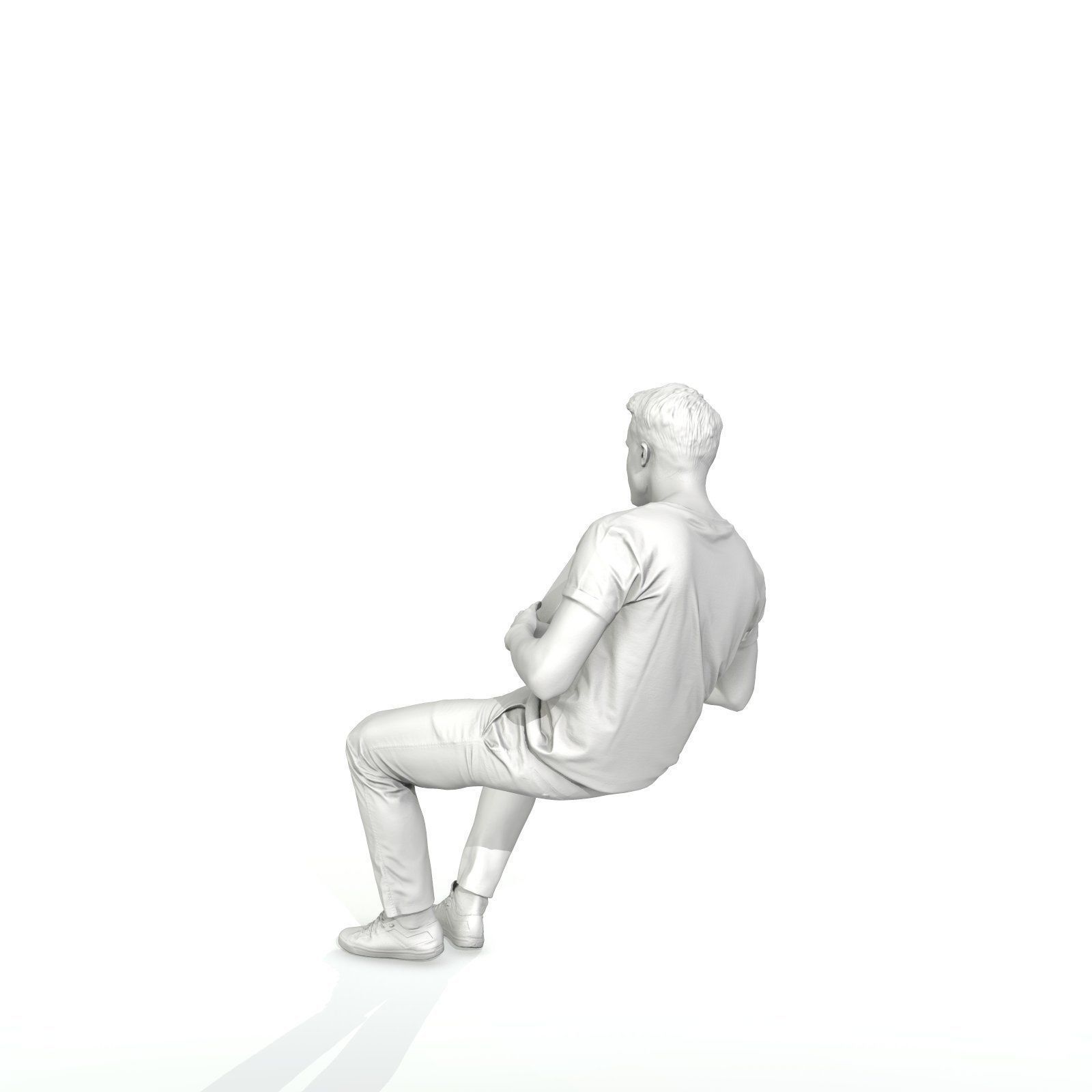 Casual Man Sitting and Eating Popcorn CMan0315-HD2-O01P01-S 3D model_53