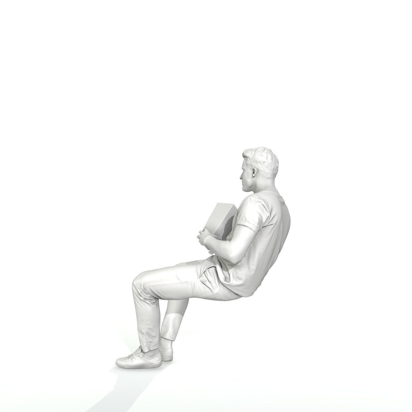 Casual Man Sitting and Eating Popcorn CMan0315-HD2-O01P01-S 3D model_42