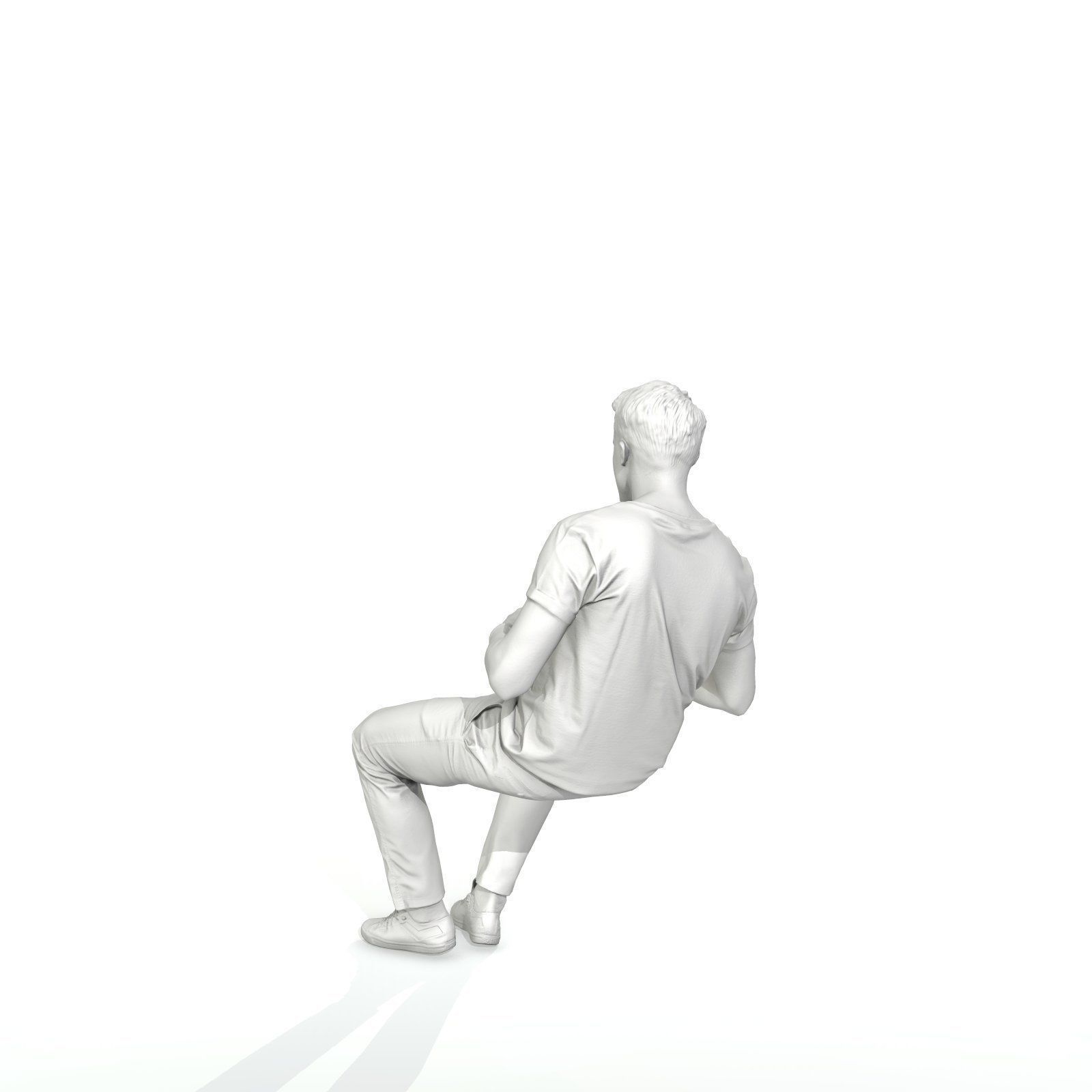 Casual Man Sitting and Eating Popcorn CMan0315-HD2-O01P01-S 3D model_73