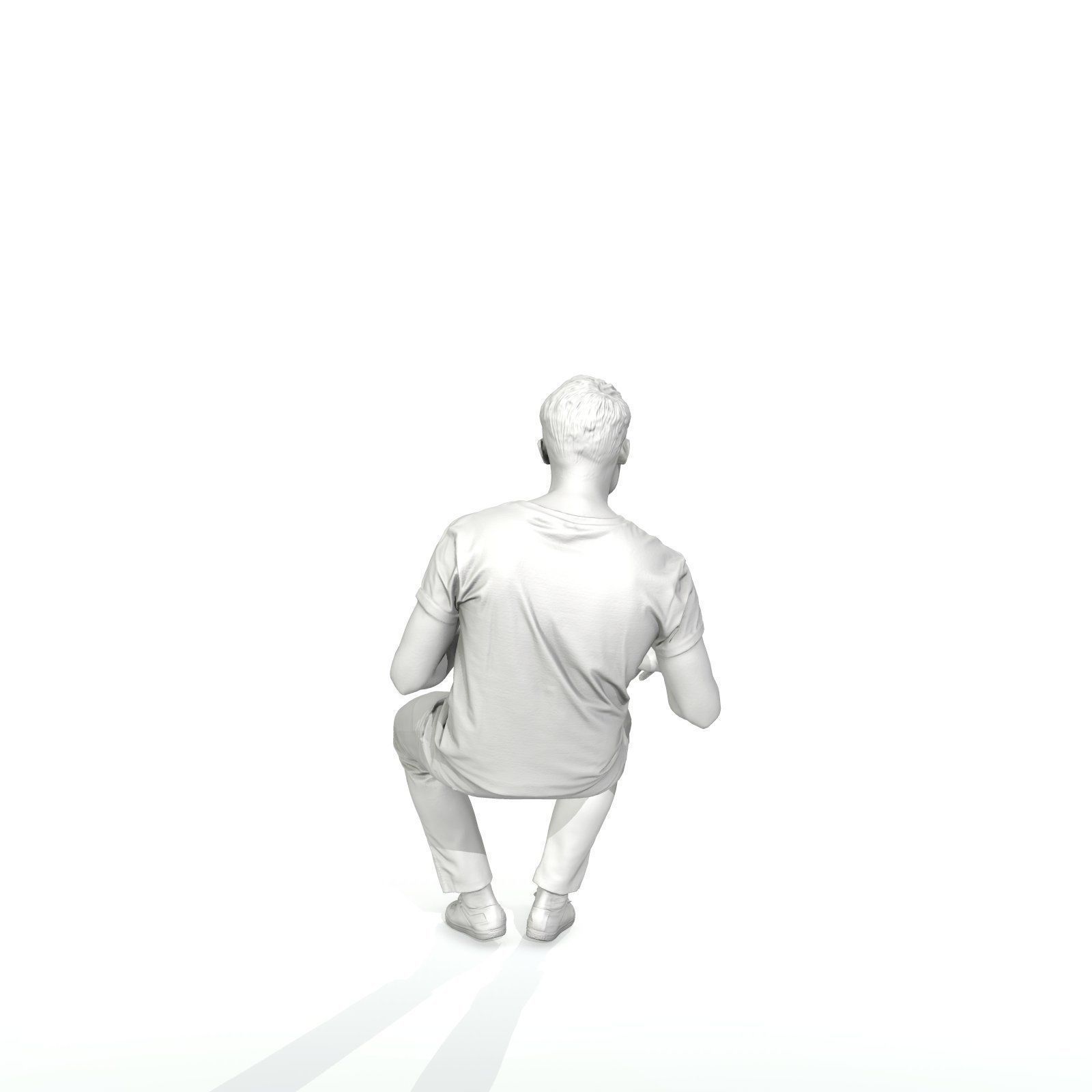 Casual Man Sitting and Eating Popcorn CMan0315-HD2-O01P01-S 3D model_19