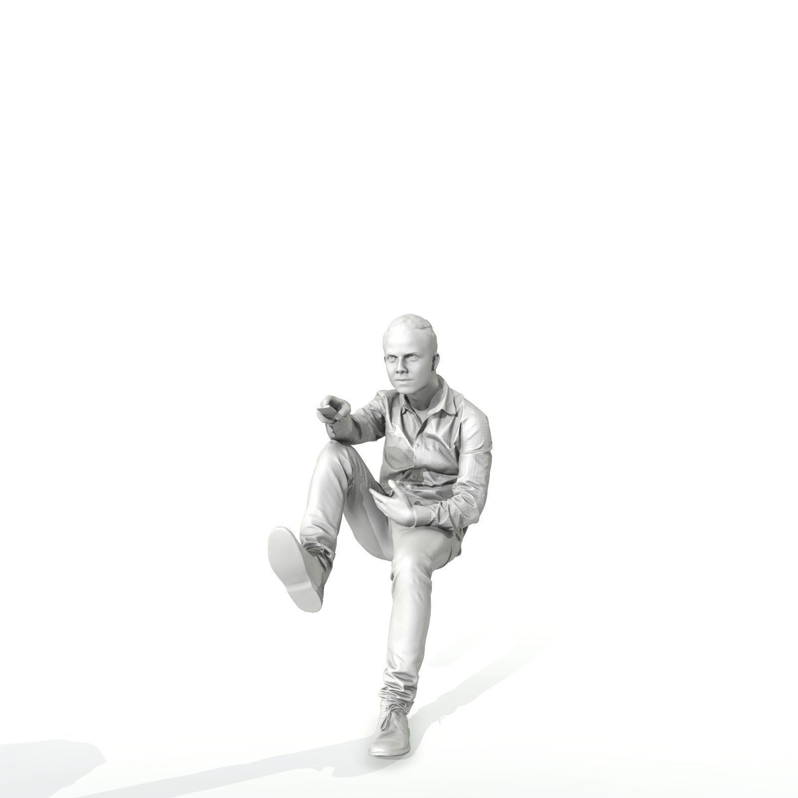 Casual Man Watching TV CMan0314-HD2-O01P01-S 3D model_21