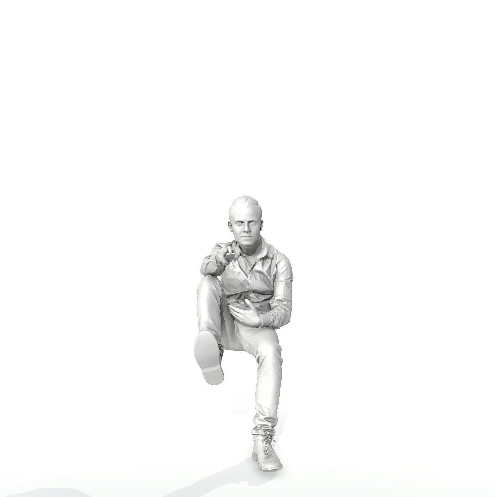 Casual Man Watching TV CMan0314-HD2-O01P01-S 3D model_8