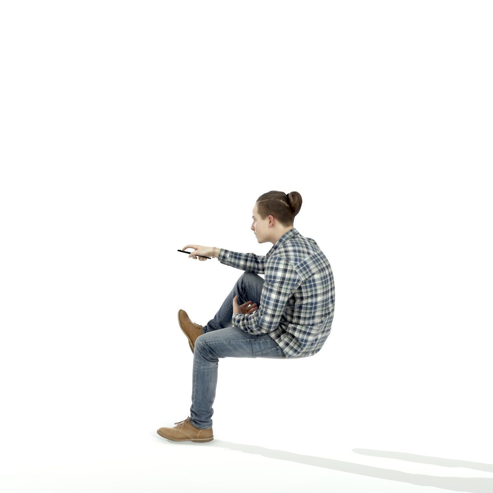 Casual Man Watching TV CMan0314-HD2-O01P01-S 3D model_61