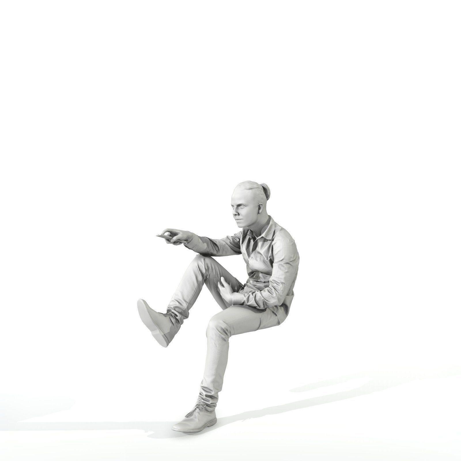 Casual Man Watching TV CMan0314-HD2-O01P01-S 3D model_5