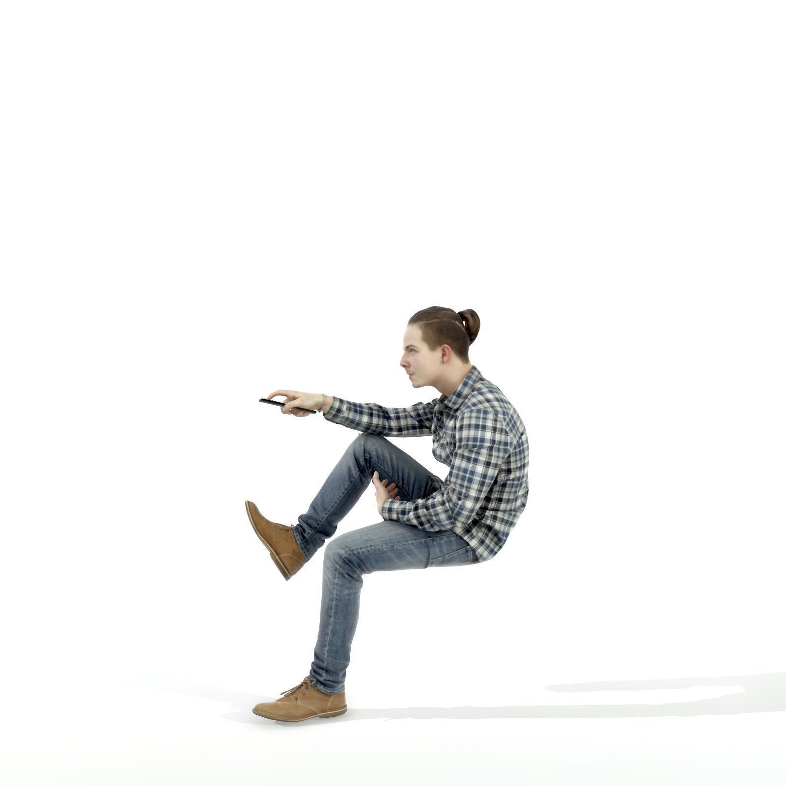 Casual Man Watching TV CMan0314-HD2-O01P01-S 3D model_3