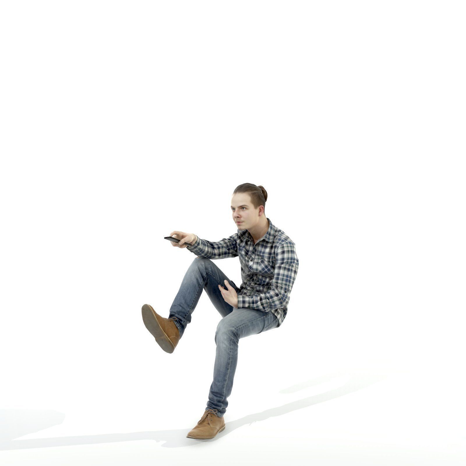 Casual Man Watching TV CMan0314-HD2-O01P01-S 3D model_1