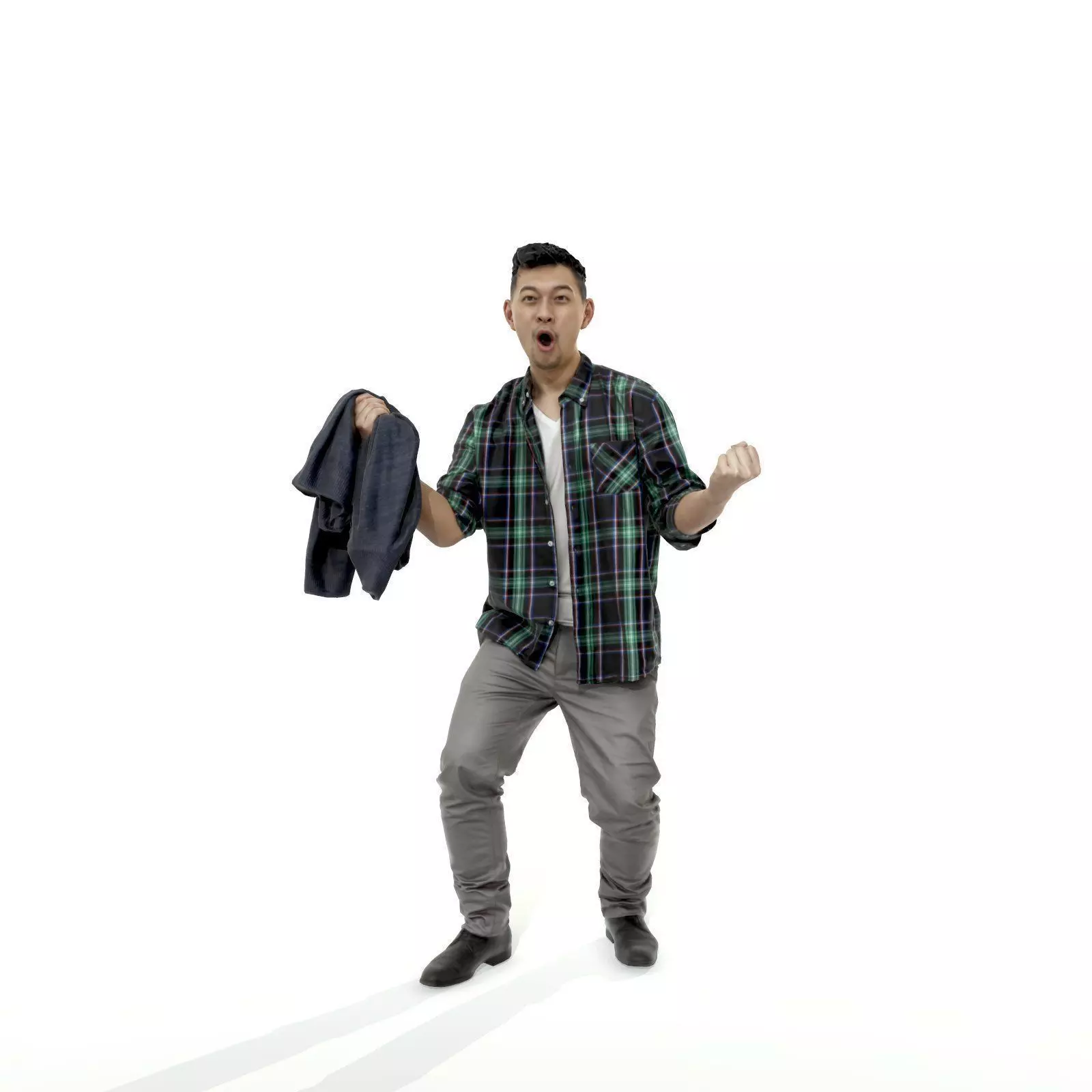 Cheering Standing Man CMan0313-HD2-O01P01-S 3D model_0