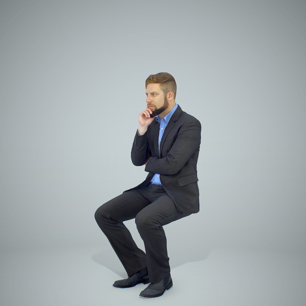 Sitting Business Man Thinking BMan0306-HD2-O04P01-S 3D model_26