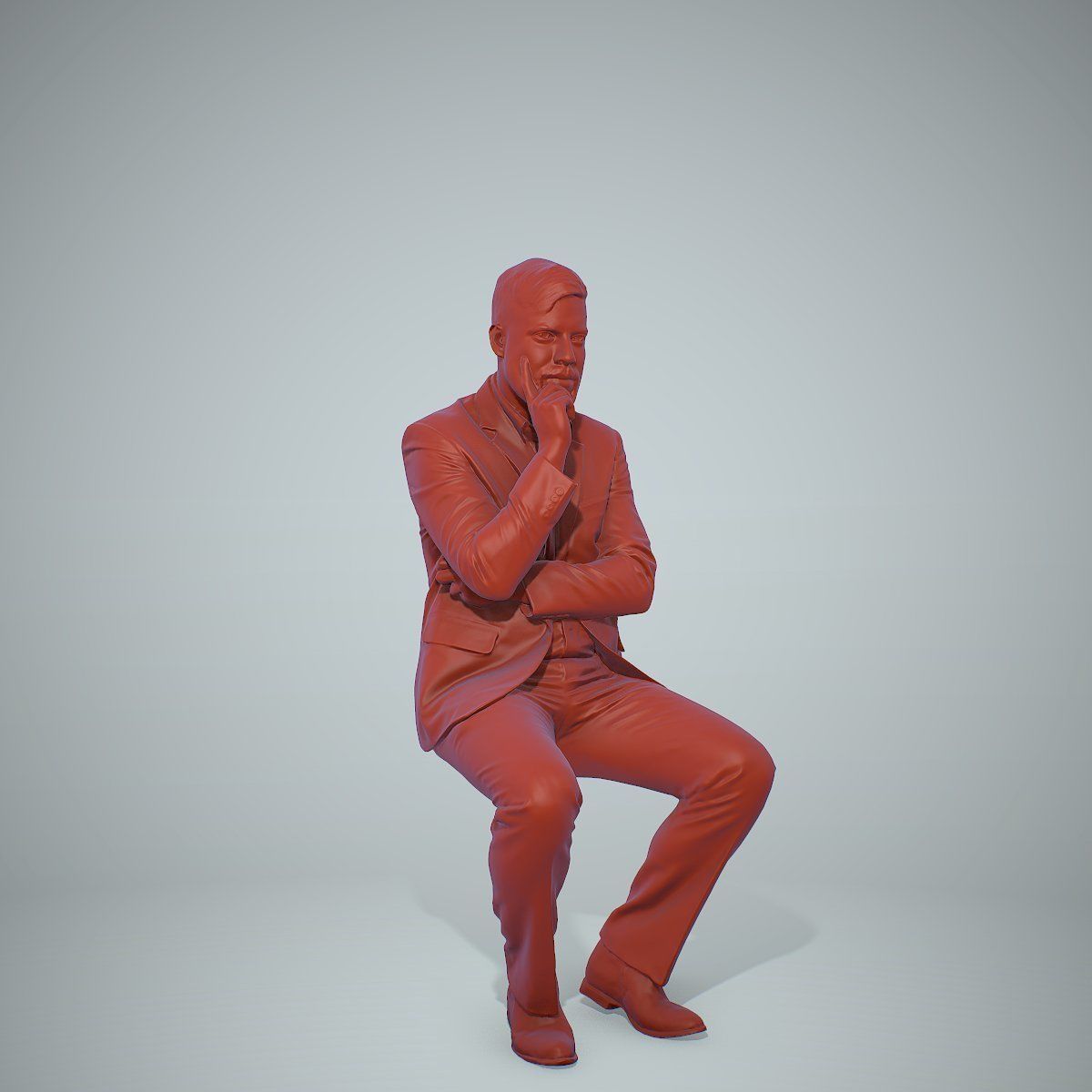 Sitting Business Man Thinking BMan0306-HD2-O04P01-S 3D model_9
