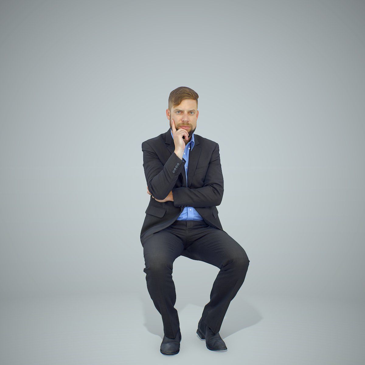 Sitting Business Man Thinking BMan0306-HD2-O04P01-S 3D model_22