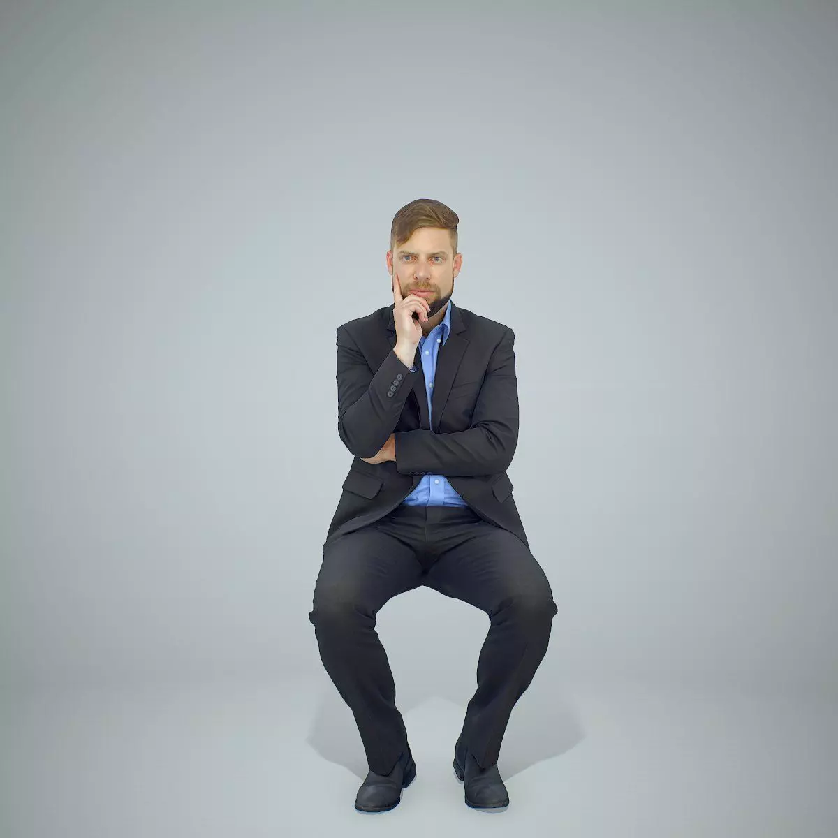 Sitting Business Man Thinking BMan0306-HD2-O04P01-S 3D model_0