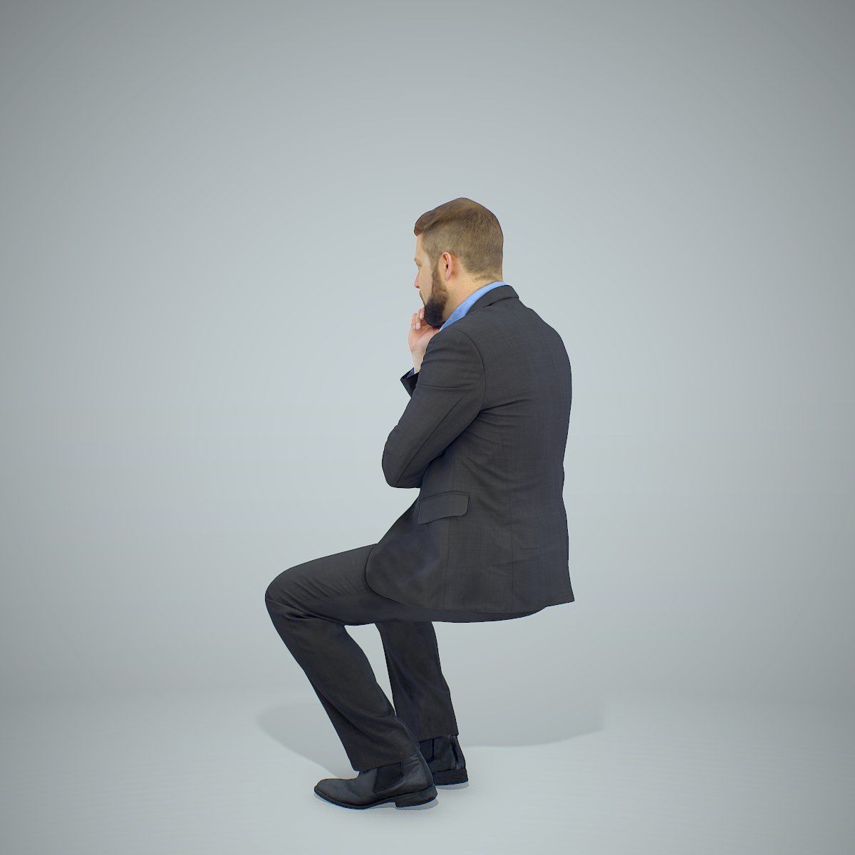 Sitting Business Man Thinking BMan0306-HD2-O04P01-S 3D model_2
