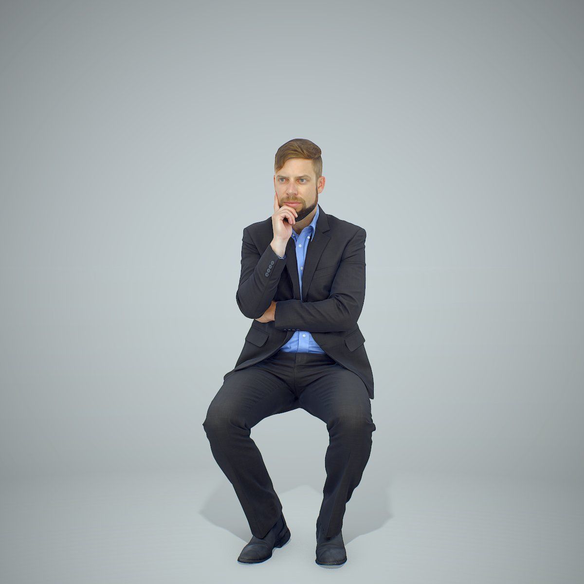 Sitting Business Man Thinking BMan0306-HD2-O04P01-S 3D model_28