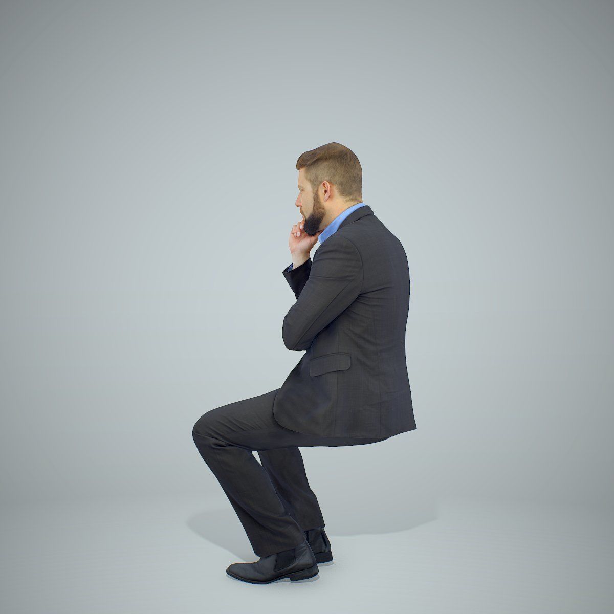 Sitting Business Man Thinking BMan0306-HD2-O04P01-S 3D model_7