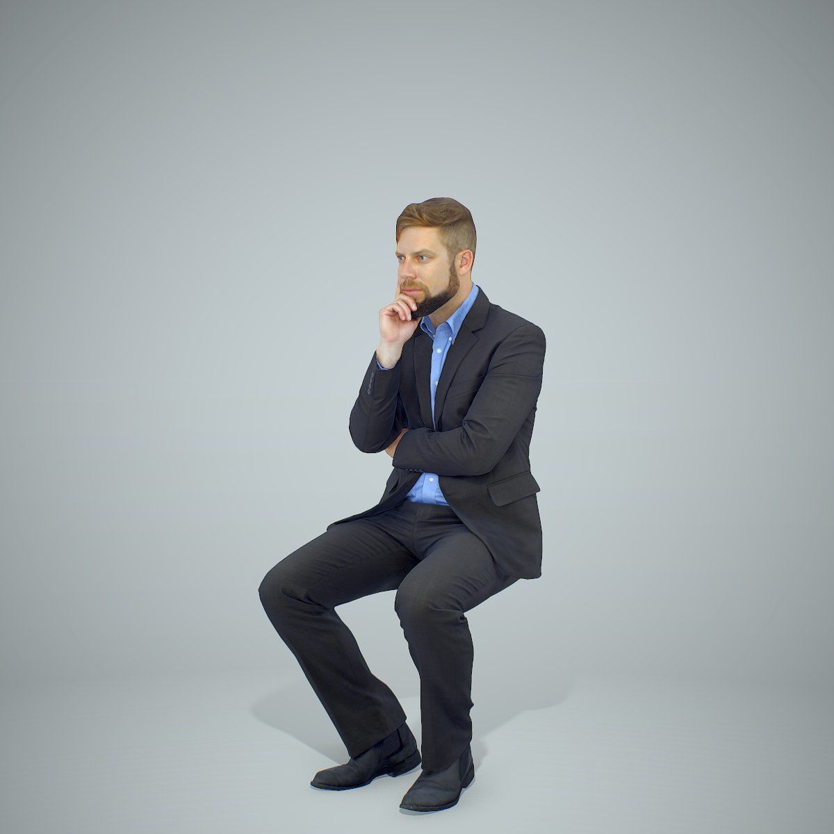 Sitting Business Man Thinking BMan0306-HD2-O04P01-S 3D model_31