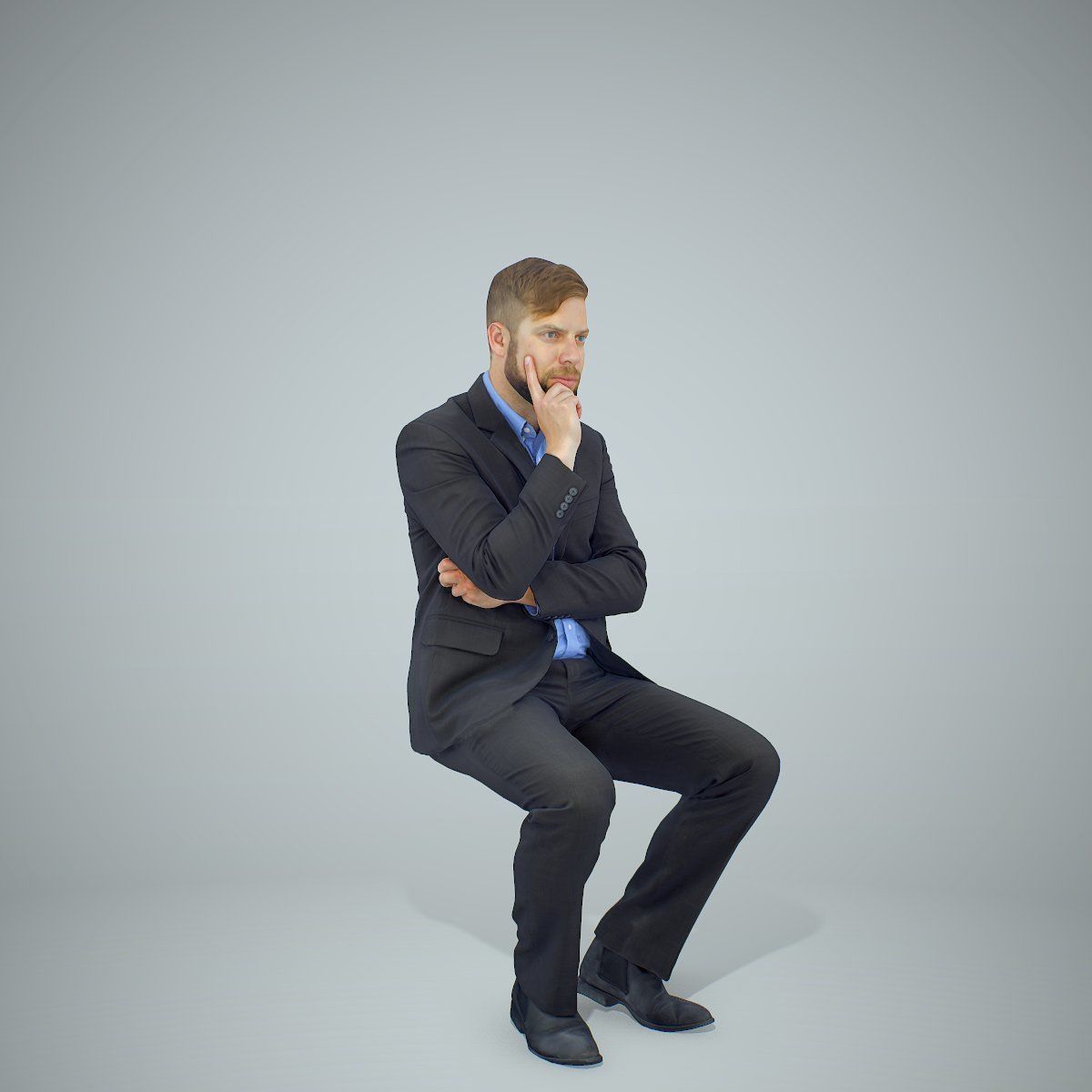 Sitting Business Man Thinking BMan0306-HD2-O04P01-S 3D model_37
