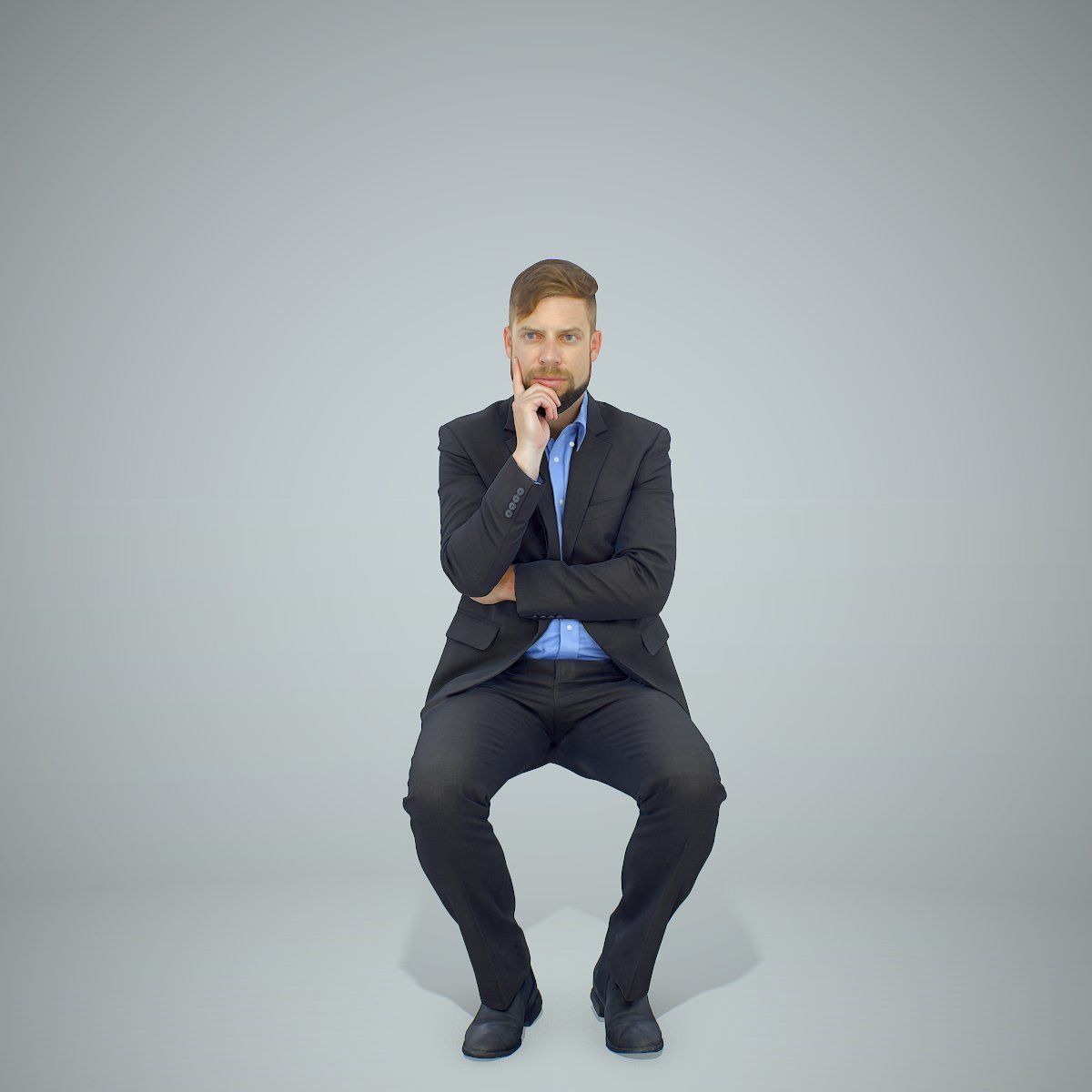 Sitting Business Man Thinking BMan0306-HD2-O04P01-S 3D model_45