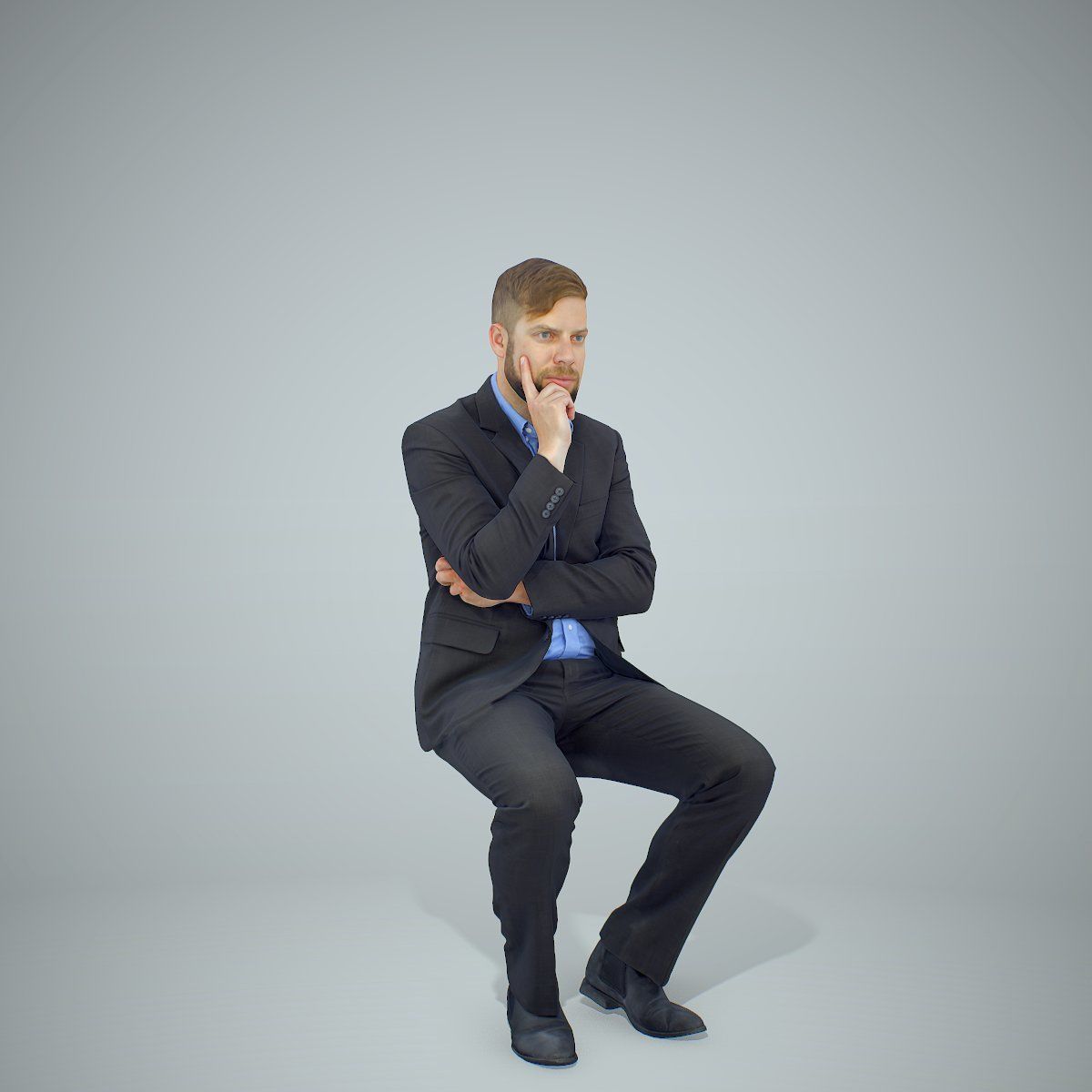 Sitting Business Man Thinking BMan0306-HD2-O04P01-S 3D model_1