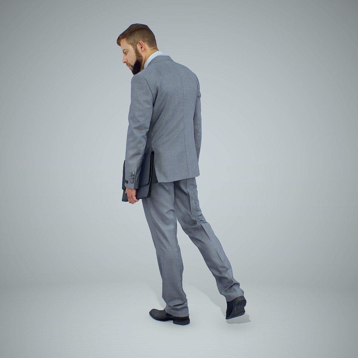 Standing Business Man Holding Laptop BMan0306-HD2-O03P01-S 3D model_18