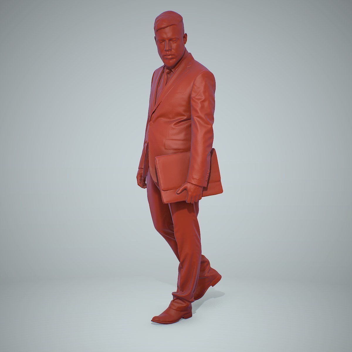 Standing Business Man Holding Laptop BMan0306-HD2-O03P01-S 3D model_22