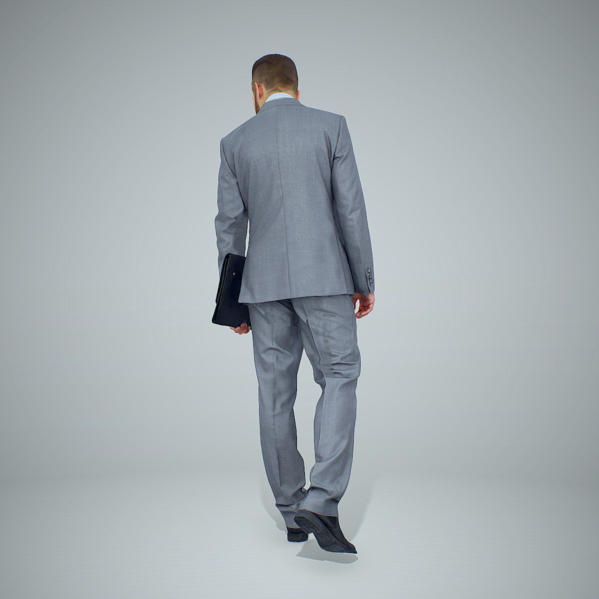 Standing Business Man Holding Laptop BMan0306-HD2-O03P01-S 3D model_2