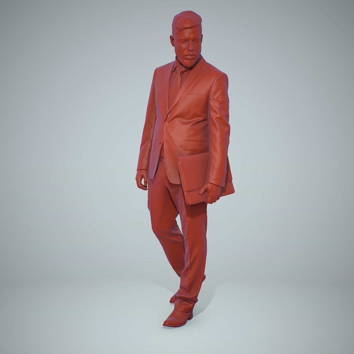 Standing Business Man Holding Laptop BMan0306-HD2-O03P01-S 3D model_40