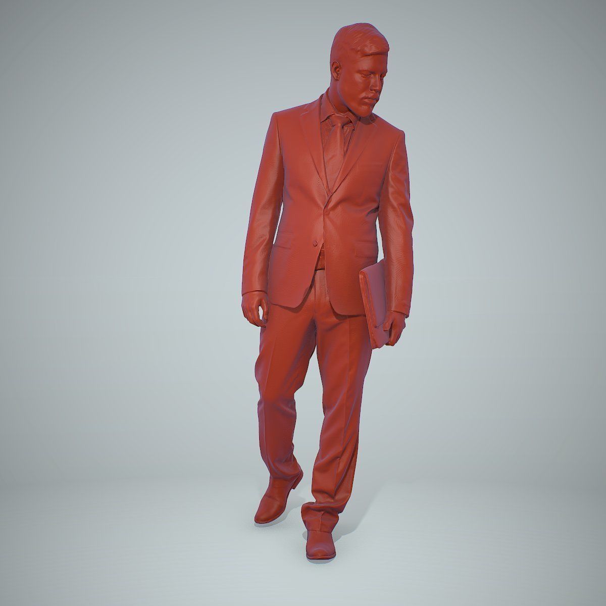 Standing Business Man Holding Laptop BMan0306-HD2-O03P01-S 3D model_58