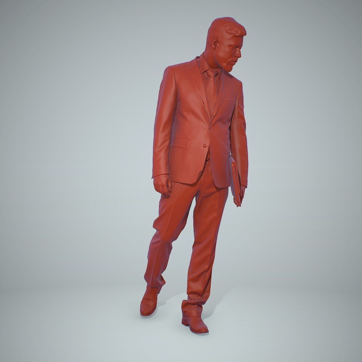 Standing Business Man Holding Laptop BMan0306-HD2-O03P01-S 3D model_49