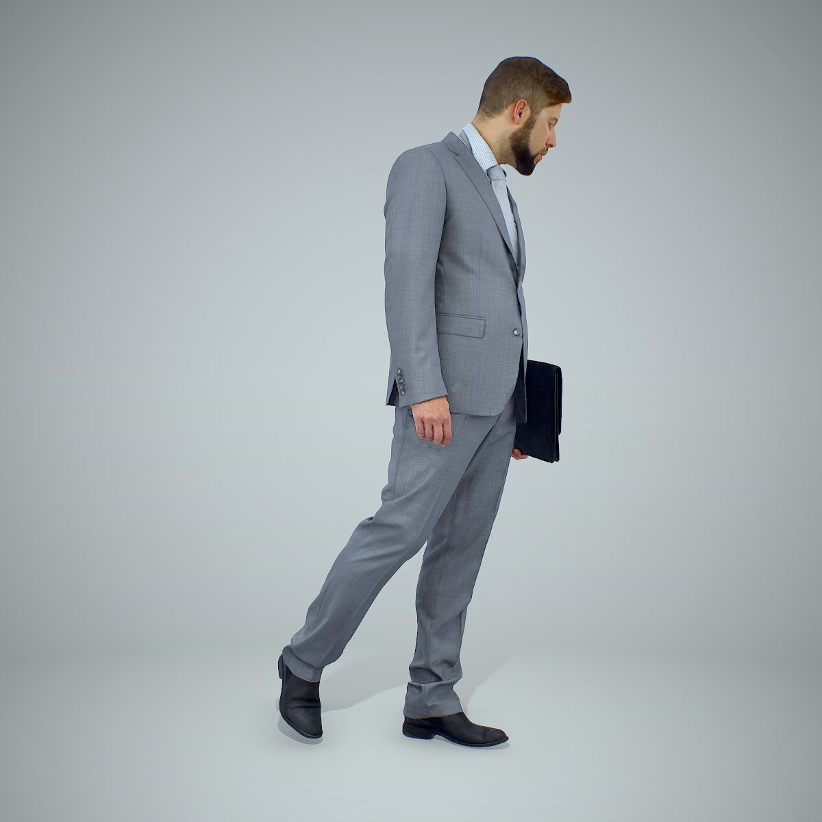 Standing Business Man Holding Laptop BMan0306-HD2-O03P01-S 3D model_70