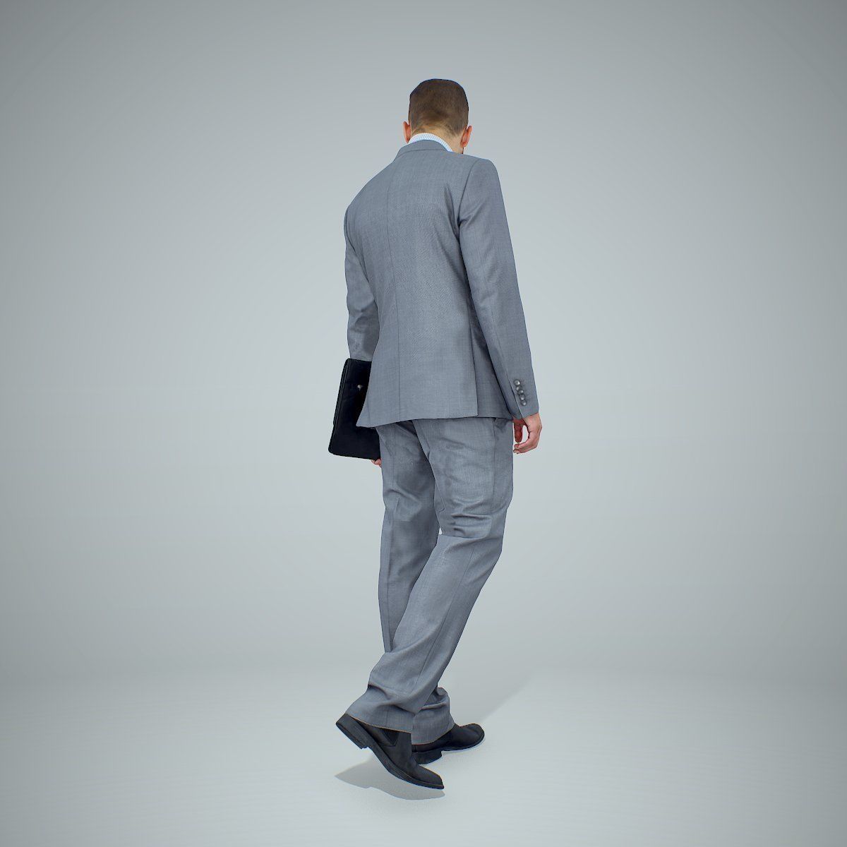 Standing Business Man Holding Laptop BMan0306-HD2-O03P01-S 3D model_1