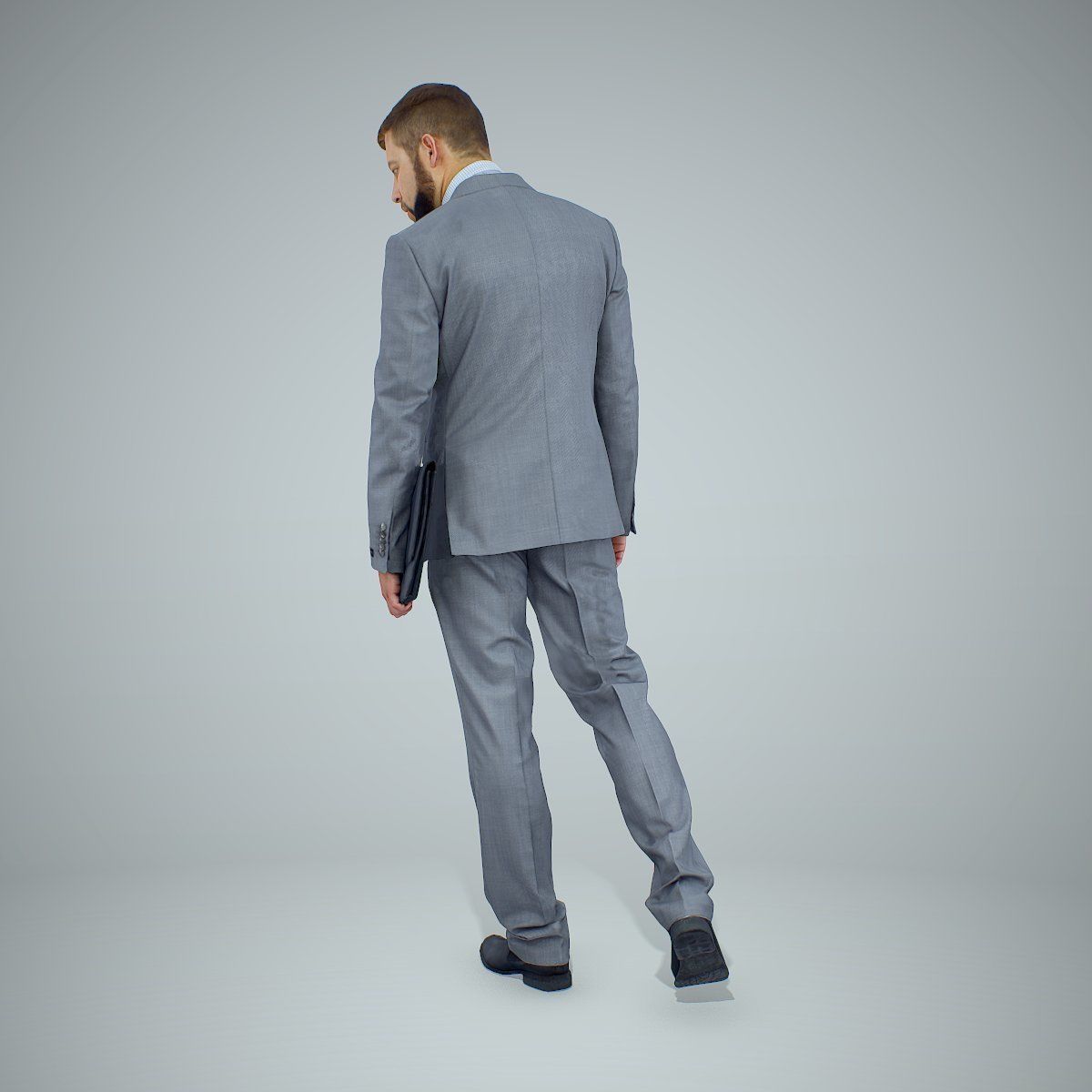 Standing Business Man Holding Laptop BMan0306-HD2-O03P01-S 3D model_64