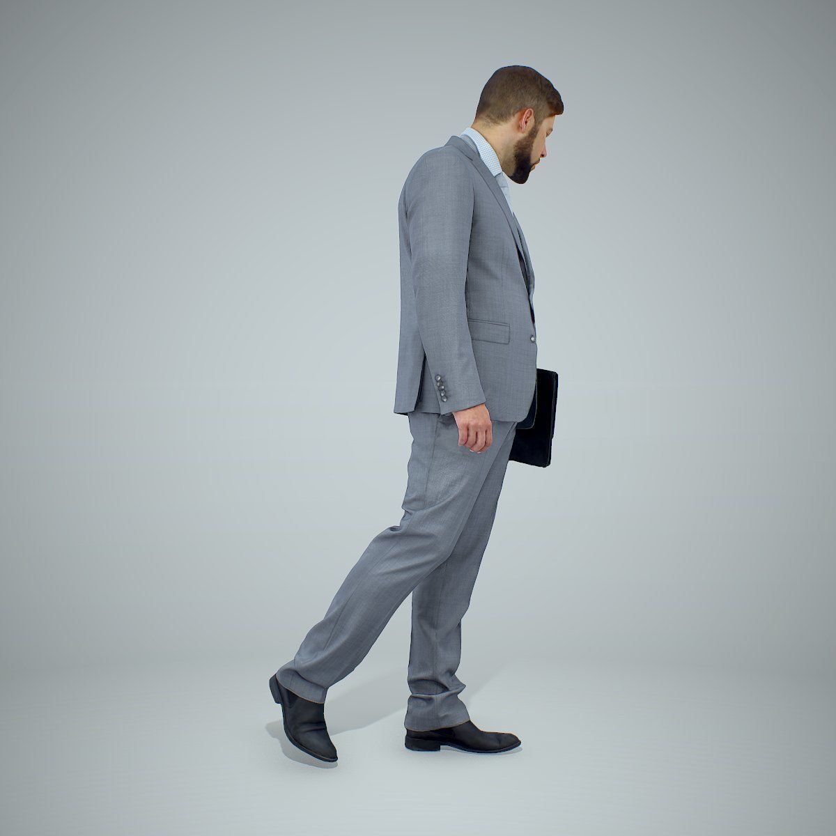 Standing Business Man Holding Laptop BMan0306-HD2-O03P01-S 3D model_3