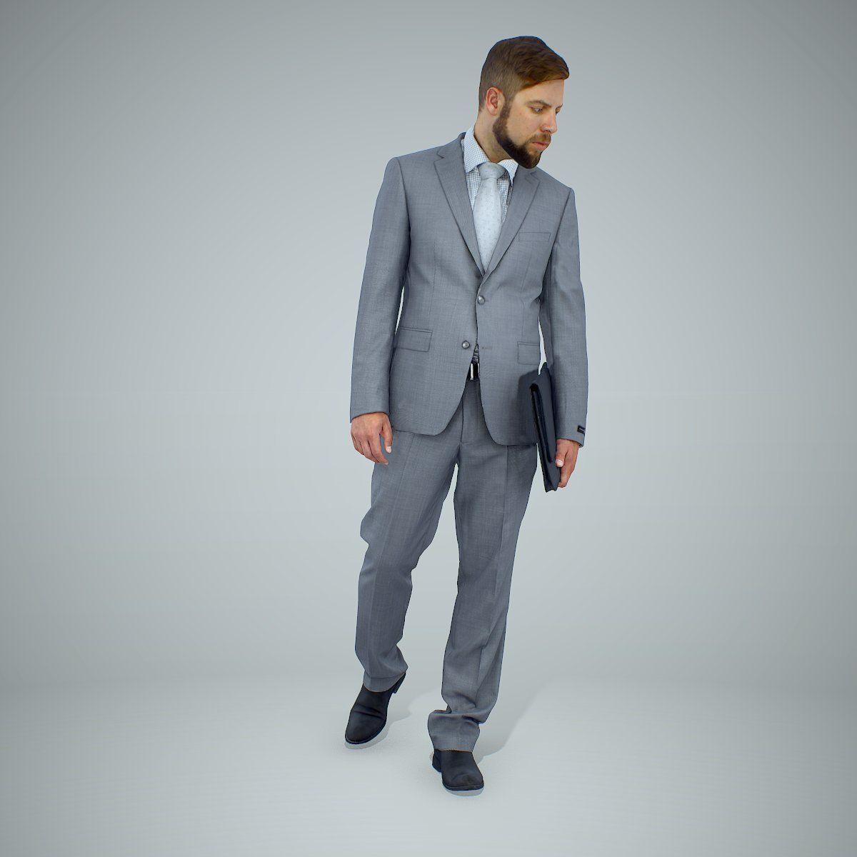 Standing Business Man Holding Laptop BMan0306-HD2-O03P01-S 3D model_30
