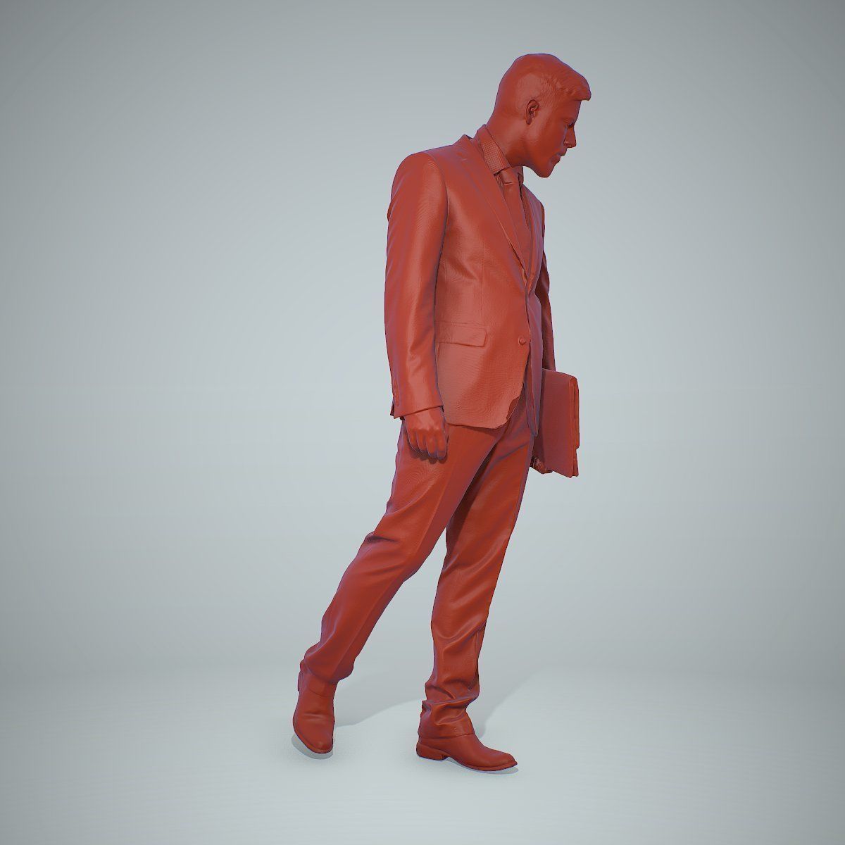 Standing Business Man Holding Laptop BMan0306-HD2-O03P01-S 3D model_55