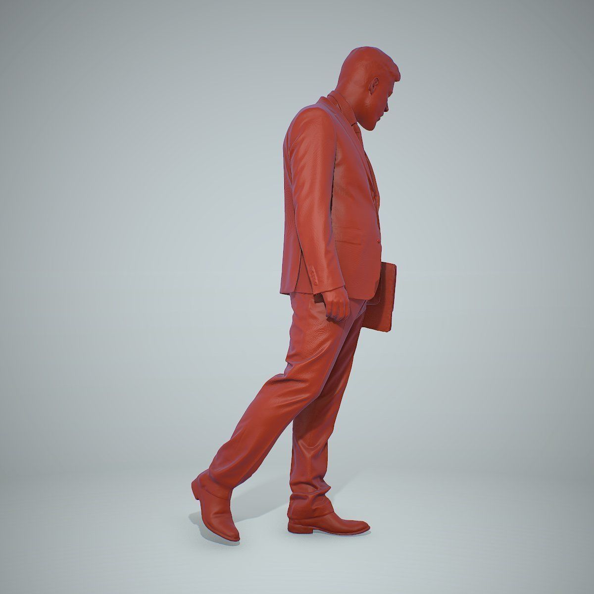 Standing Business Man Holding Laptop BMan0306-HD2-O03P01-S 3D model_5