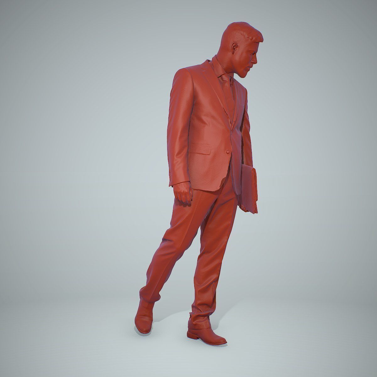 Standing Business Man Holding Laptop BMan0306-HD2-O03P01-S 3D model_57