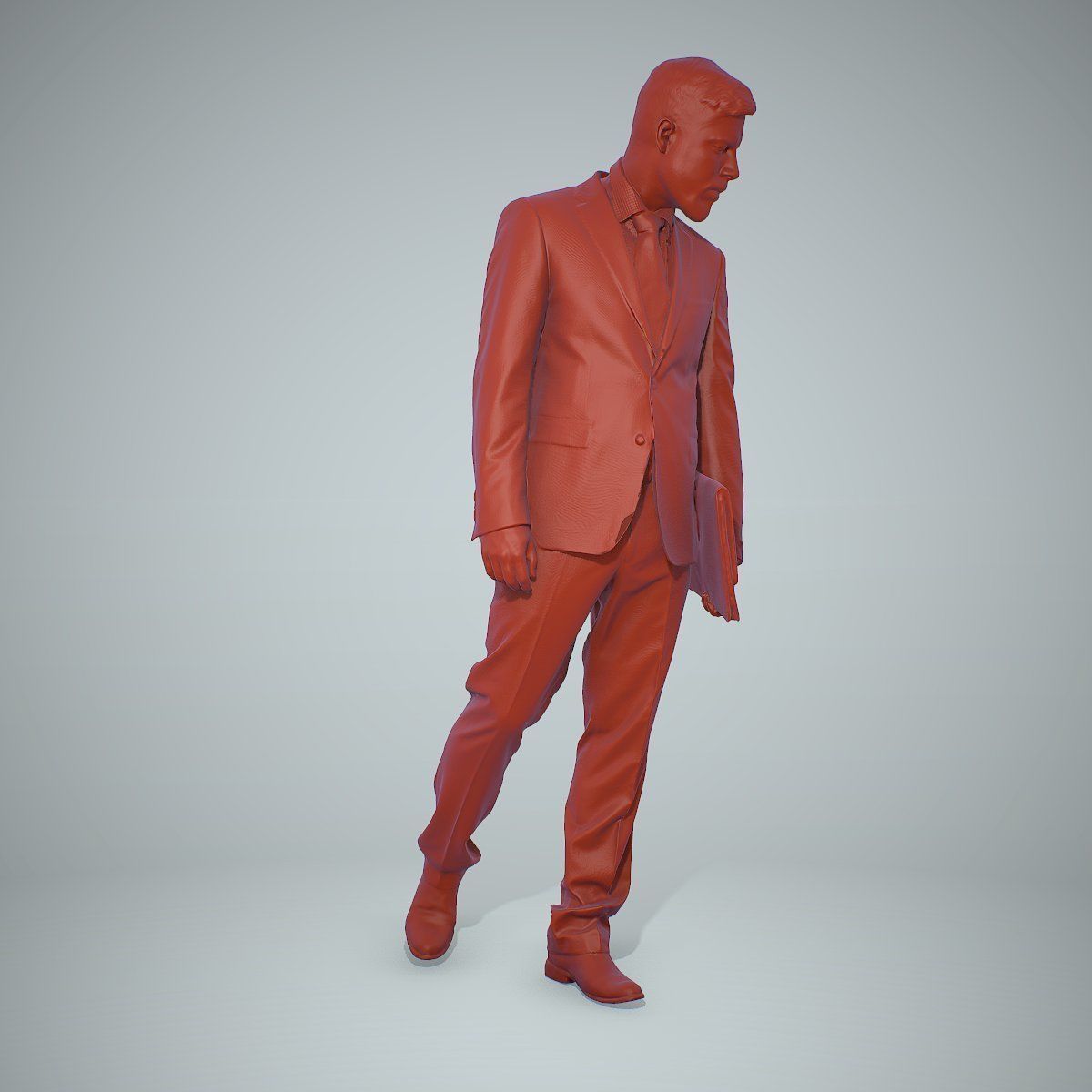 Standing Business Man Holding Laptop BMan0306-HD2-O03P01-S 3D model_46