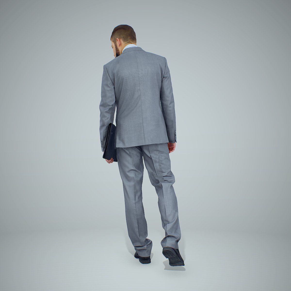 Standing Business Man Holding Laptop BMan0306-HD2-O03P01-S 3D model_15