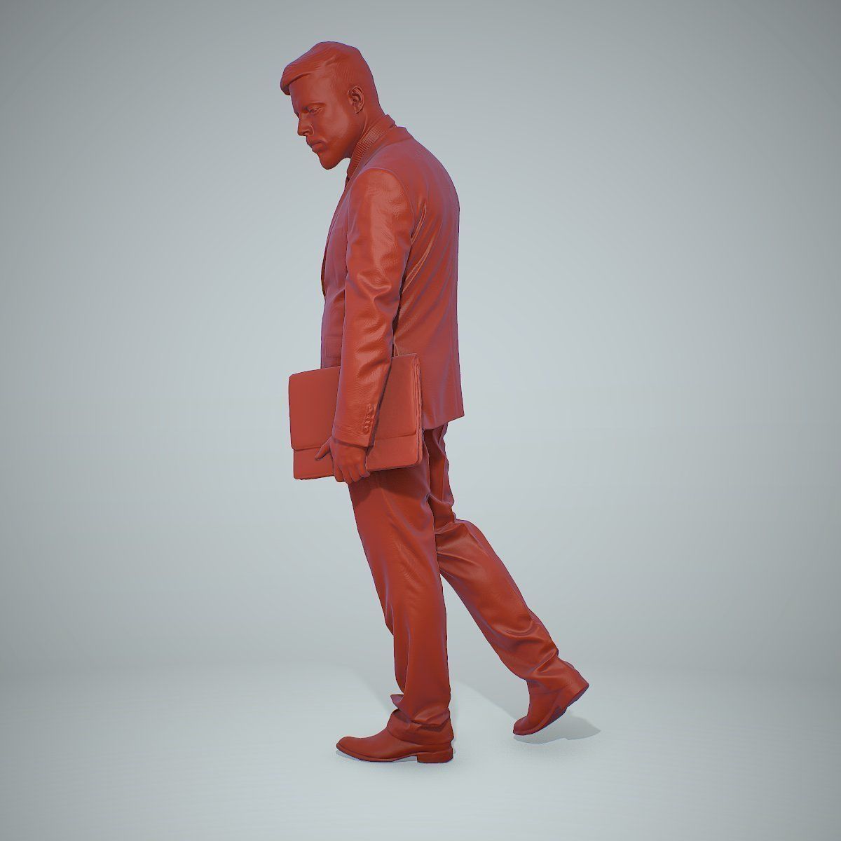 Standing Business Man Holding Laptop BMan0306-HD2-O03P01-S 3D model_8