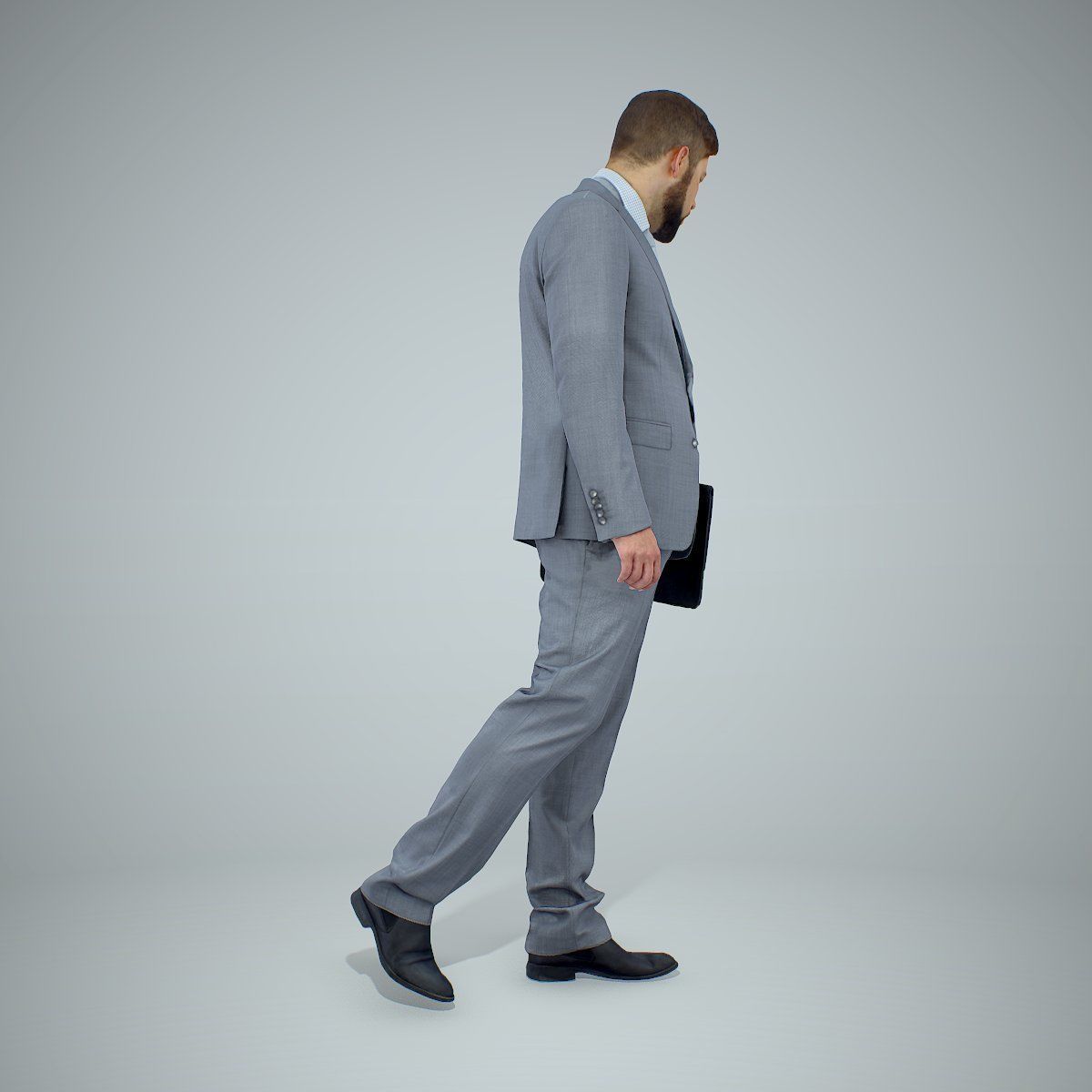 Standing Business Man Holding Laptop BMan0306-HD2-O03P01-S 3D model_34