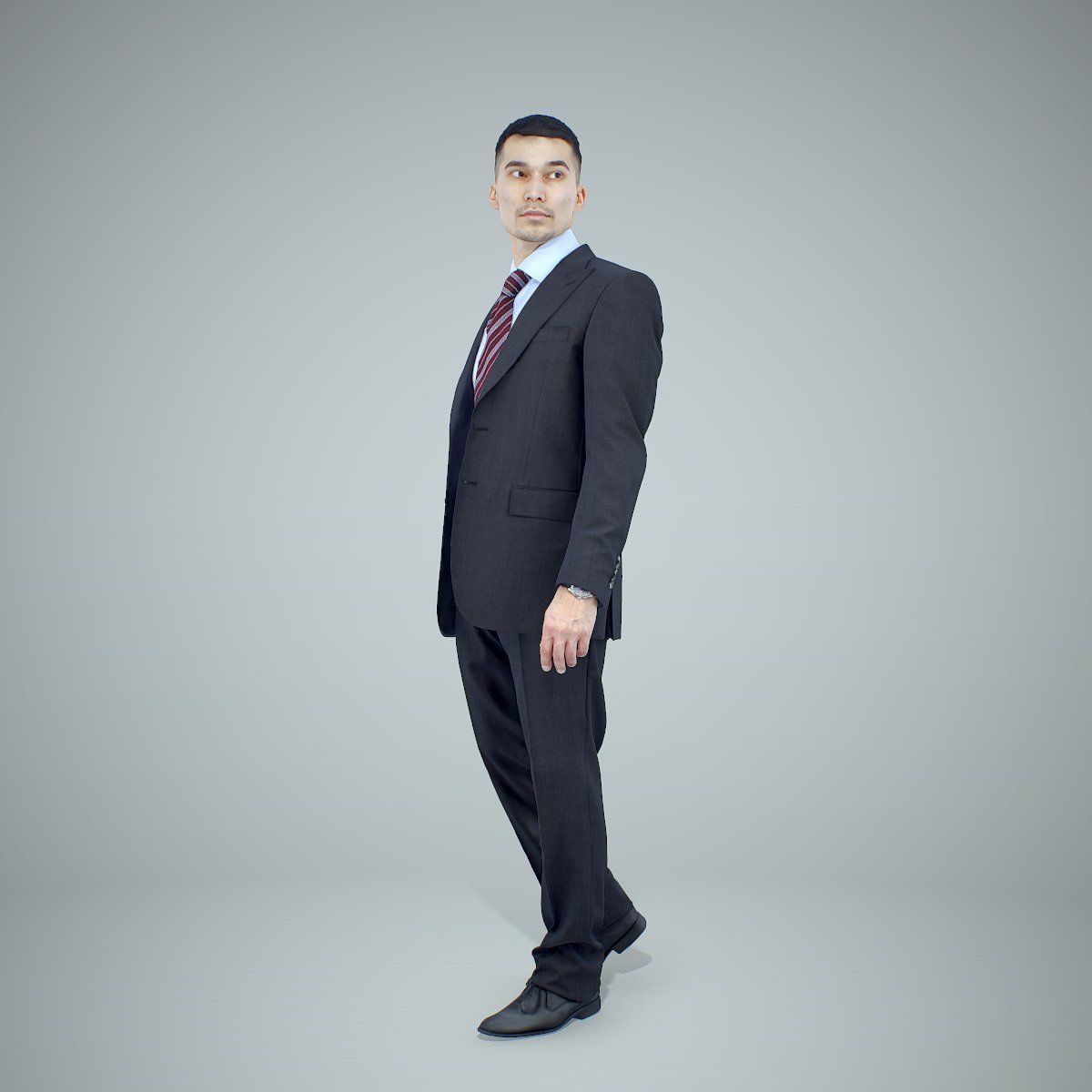 Standing Business Man Wearing Suit BMan0305-HD2-O02P01-S 3D model_1