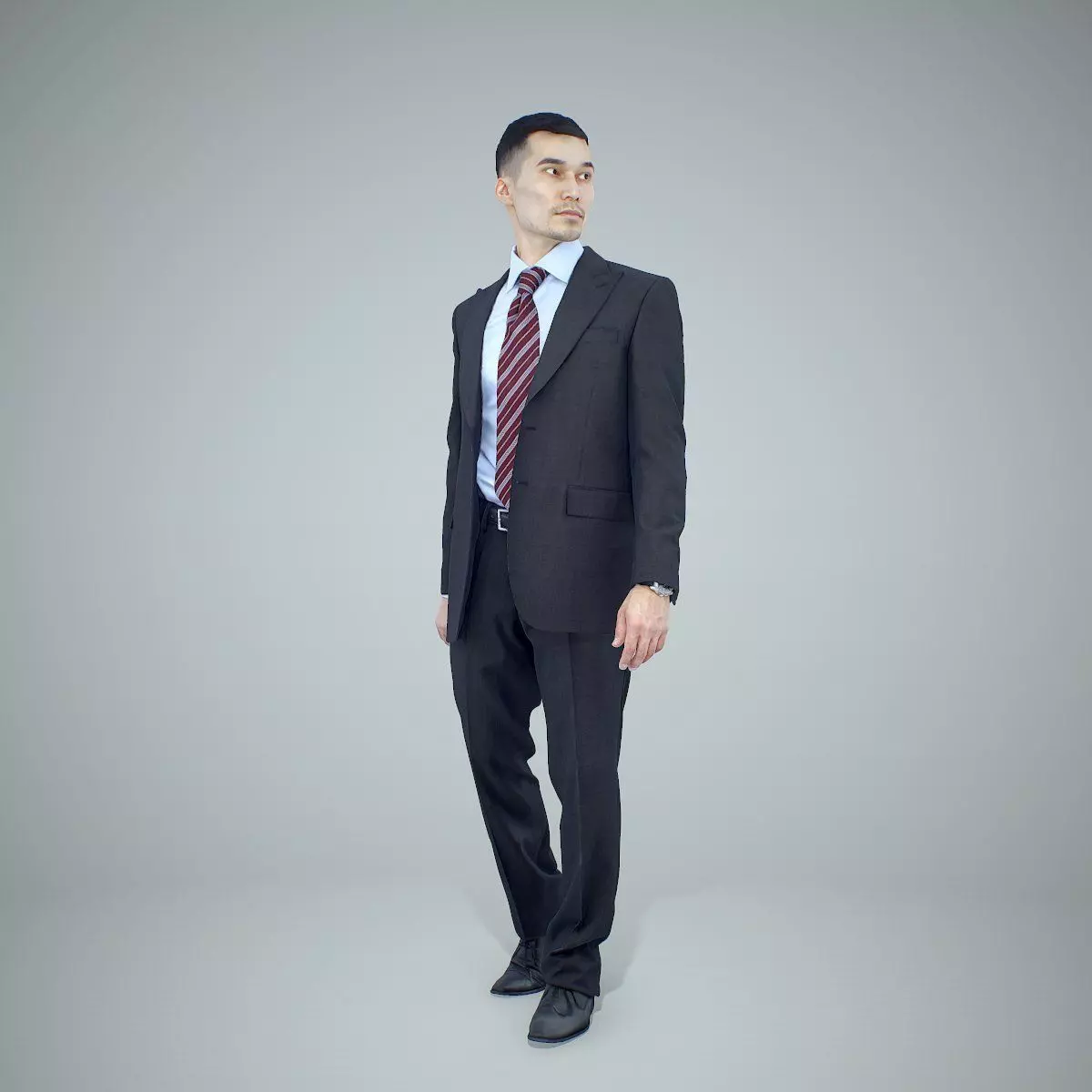Standing Business Man Wearing Suit BMan0305-HD2-O02P01-S 3D model_0