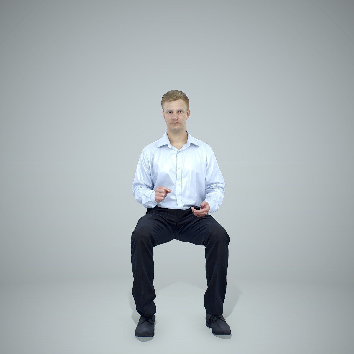 Blonde Business Man Sitting BMan0304-HD2-O02P01-S 3D model_10