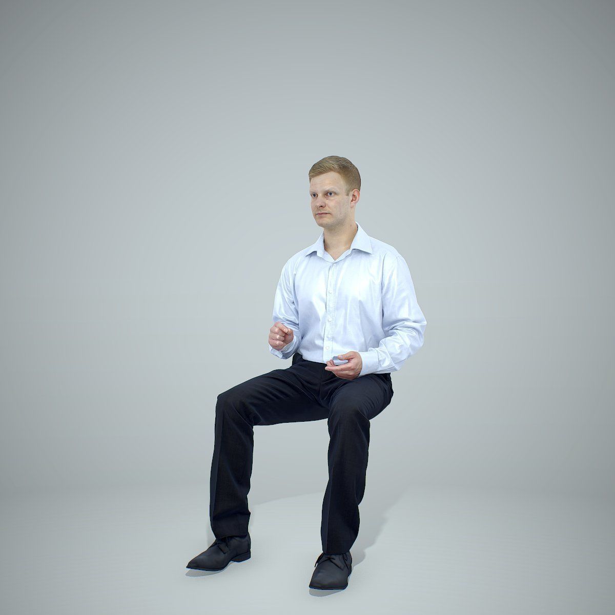 Blonde Business Man Sitting BMan0304-HD2-O02P01-S 3D model_11
