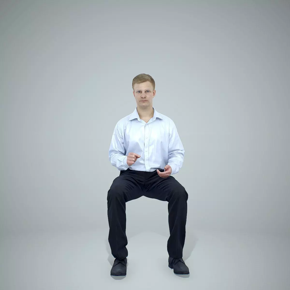 Blonde Business Man Sitting BMan0304-HD2-O02P01-S 3D model_0