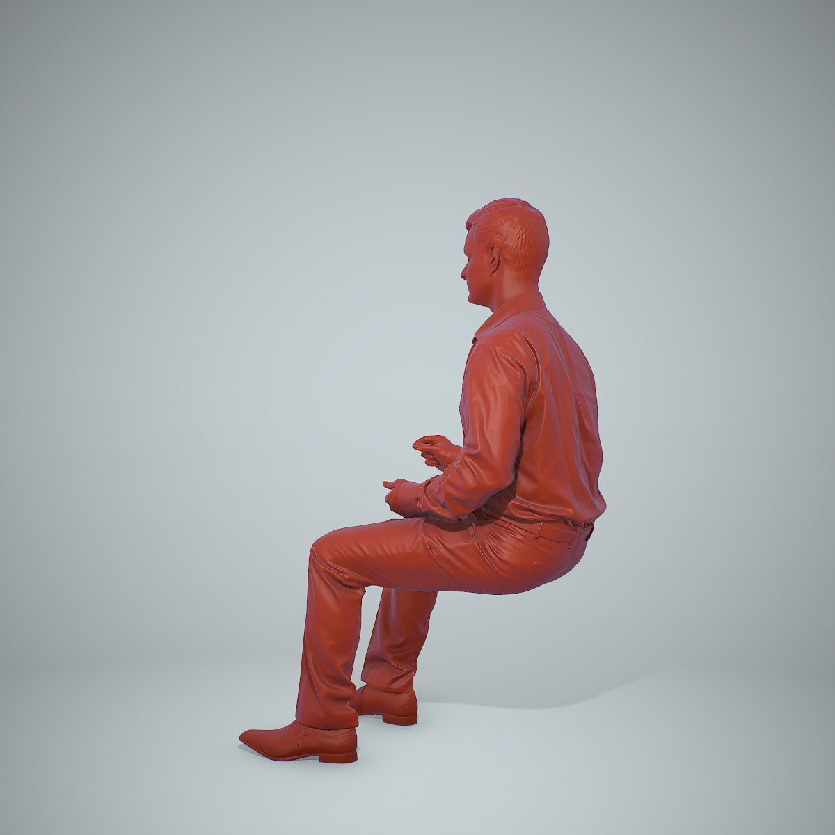 Blonde Business Man Sitting BMan0304-HD2-O02P01-S 3D model_5