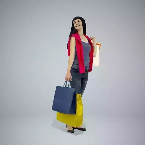 Casual Smiling Woman Shopping CWom0318-HD2-O01P01-S