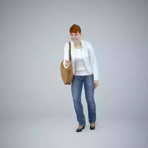 Casual Woman Pointing her Finger CWom0314-HD2-O01P01-S