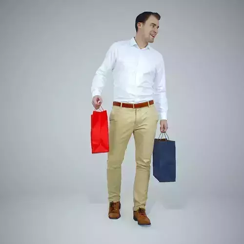 Casual Smiling Man Shopping CMan0310-HD2-O01P01-S