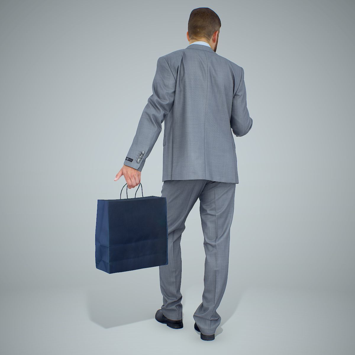 Business Man Shopping in Grey Suit BMan0306-HD2-O02P01-S 3D model_4